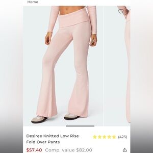 Edikted Desiree Pink Knit Pants